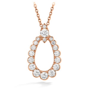 0.85 ctw. Aerial Regal Teardrop Pendant in 18K Rose Gold