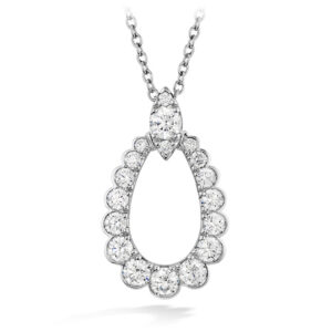 0.85 ctw. Aerial Regal Teardrop Pendant in 18K White Gold