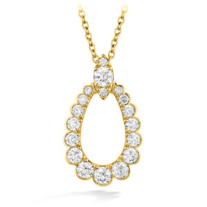 0.85 ctw. Aerial Regal Teardrop Pendant in 18K Yellow Gold