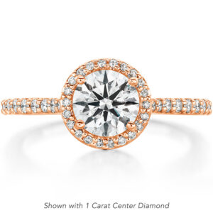 0.27 ctw. Camilla Halo Diamond Engagement Ring in 18K Rose Gold