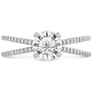 0.14 ctw. Camilla Split Shank Engagement Ring in 18K White Gold