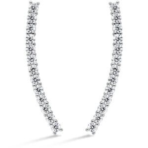 1.09 ctw. Cascade Earring Climber in 18K White Gold