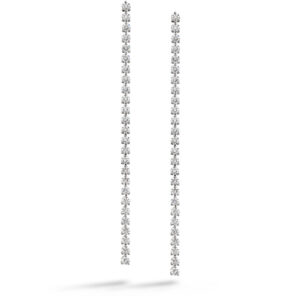 7.8 ctw. Cascade Stiletto Earring in 18K White Gold