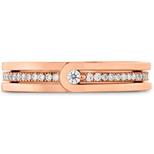 0.17 ctw. Coupled Encompass Diamond Line Band 4mm in 18K Rose Gold